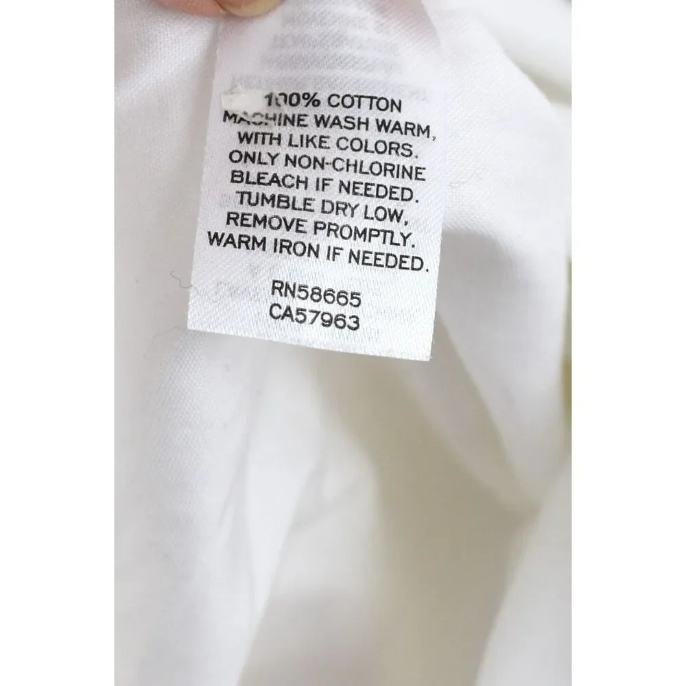 Nordstrom Mens Non Iron Traditional Fit Dress Shirt White 18 1/2 36-37 Flawed